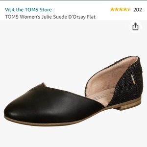 TOMS Women's Julie Suede D'Orsay Flat